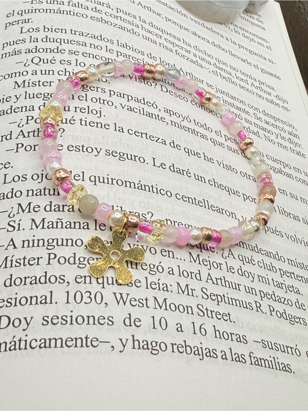 Dainty pink Quartz bracelet + BARELY THERE JEWELRY